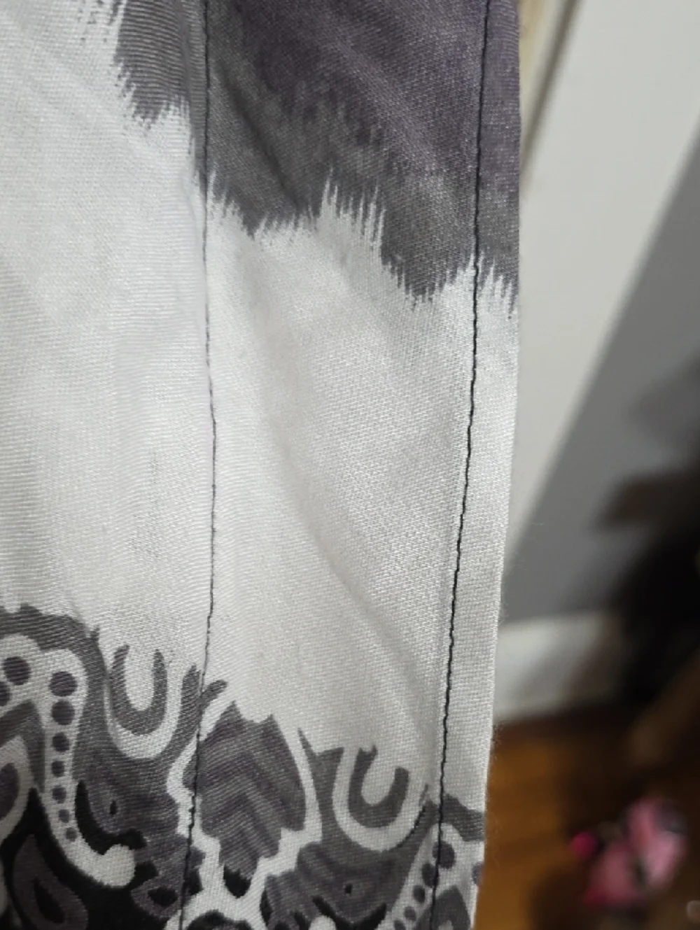 Koy Resort Women's Beach‎ Cover Up Tunic Black/Gray/White Pattern Block Sz L EUC